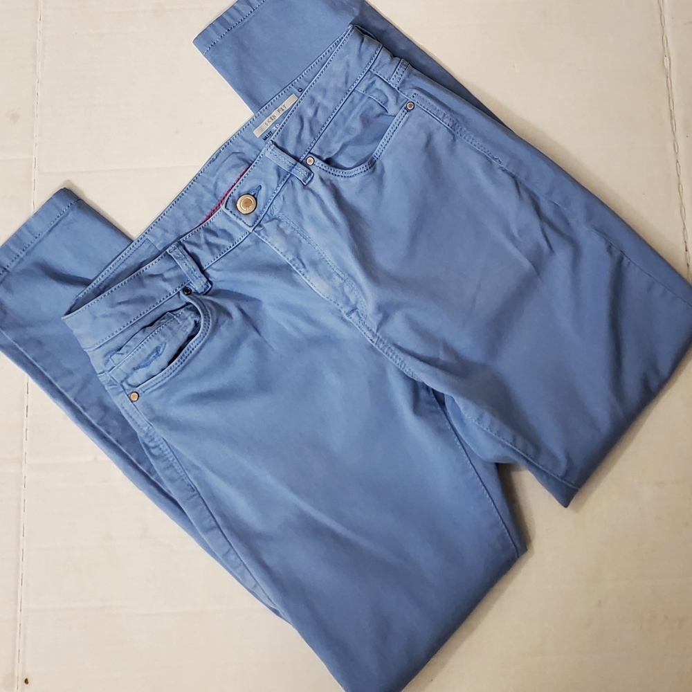 Edc Womens Paisley Blue Skin Fit Skinny Pants - Picture 3 of 8